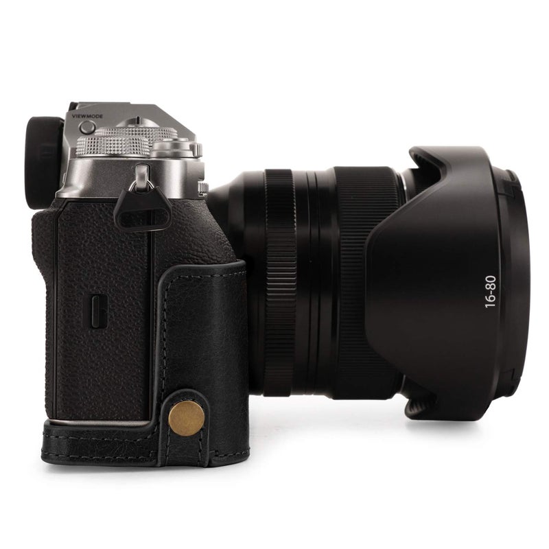 MegaGear MG1923 Ever Ready Genuine Leather Camera Half Case Compatible with Fujifilm X-T4 - Black - Image 3